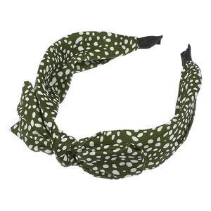 Leopard Spot Wide Bow Knotted Headbands Fashion Hair Hoop Green